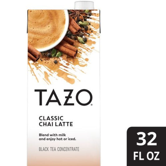 Tazo classic chai tea concentrate, latte - 32 Fl. oz
